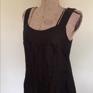 J.Jill Black Linen Apron Dress